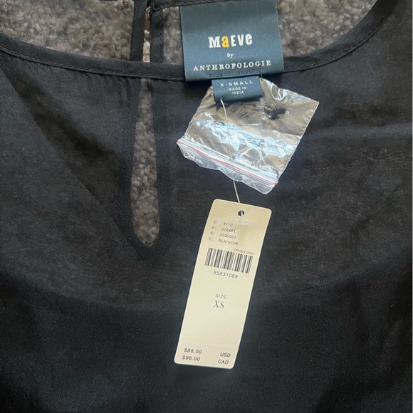 NEW Maeve by Anthro Sheer Crop Peplum - Picture 3 of 4